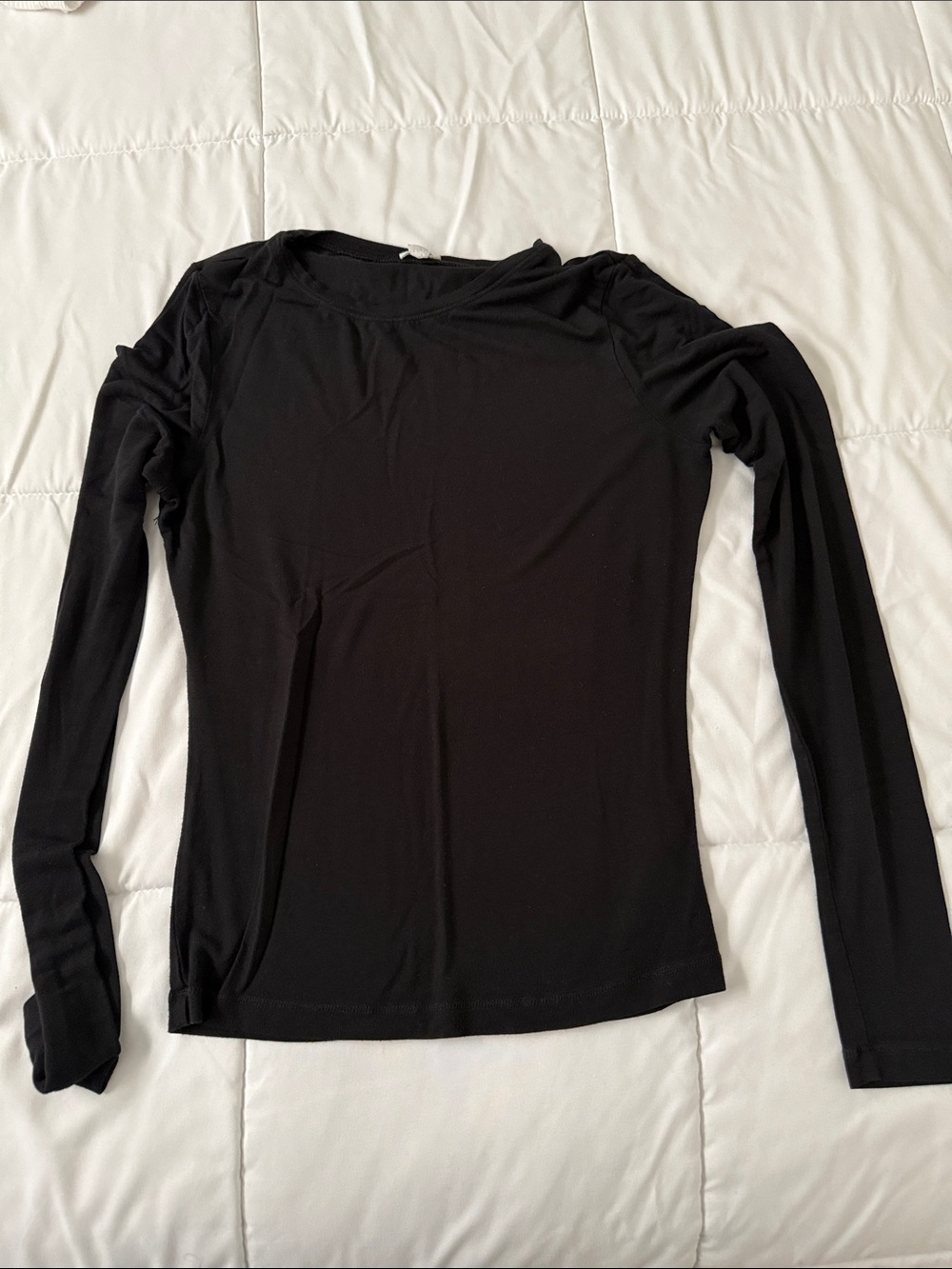Garage Black Long Sleeve Crewneck Top